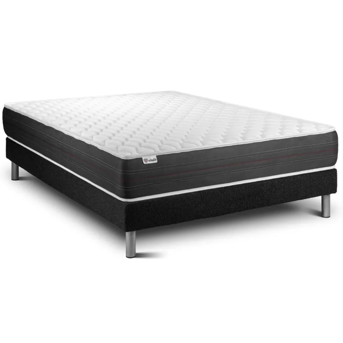 Ensembles matelas sommiers VITALSPRING noir