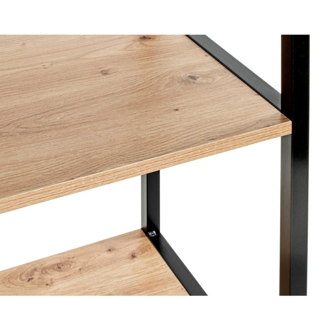 Etagère à 4 niveaux et plateaux décor chène