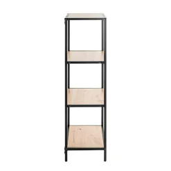 Etagère à 4 niveaux et plateaux décor chène