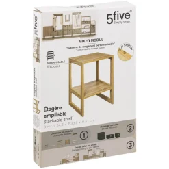 Etagère 1 Case Empilable Mix Naturel
