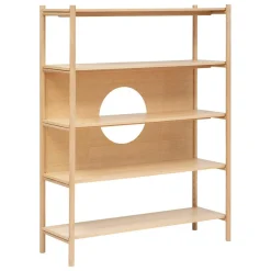 Etagère 5 niveaux en placage frêne