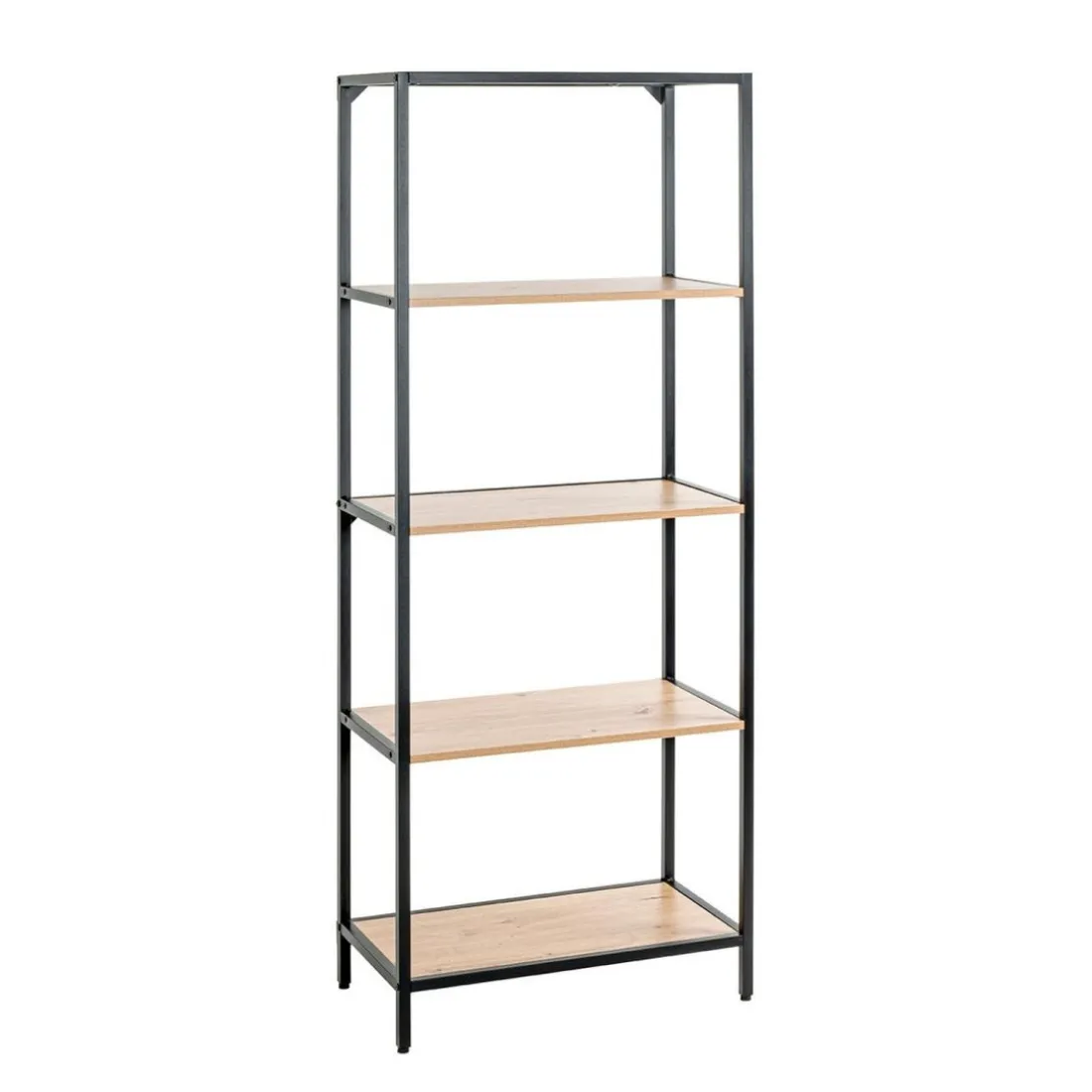 Etagère 5 niveaux plateaux décor chène