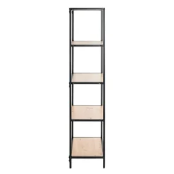 Etagère 5 niveaux plateaux décor chène
