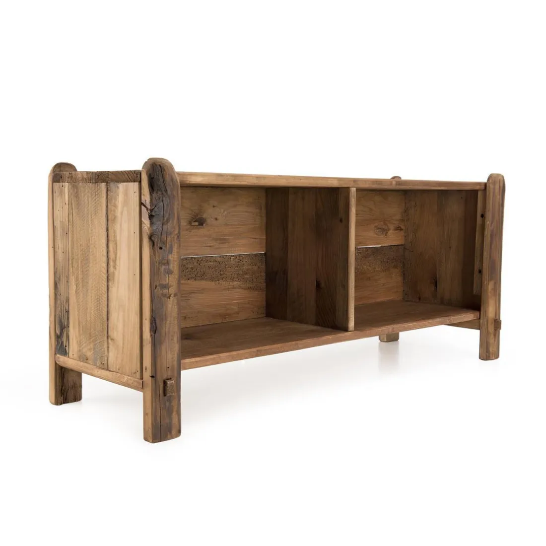 Etagère / Rangement Chaussures ANDRIAN 2 Niches Bois Pin Recyclé