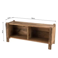 Etagère / Rangement Chaussures ANDRIAN 2 Niches Bois Pin Recyclé