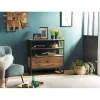 Etagère 1 Tiroir ALIDA Bois Teck Recyclé Acacia Mahogany Et Métal
