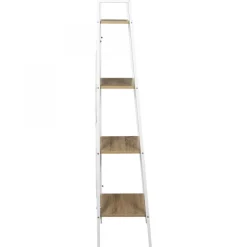 Etagère Bois Et Métal Blanc 148x34x32cm