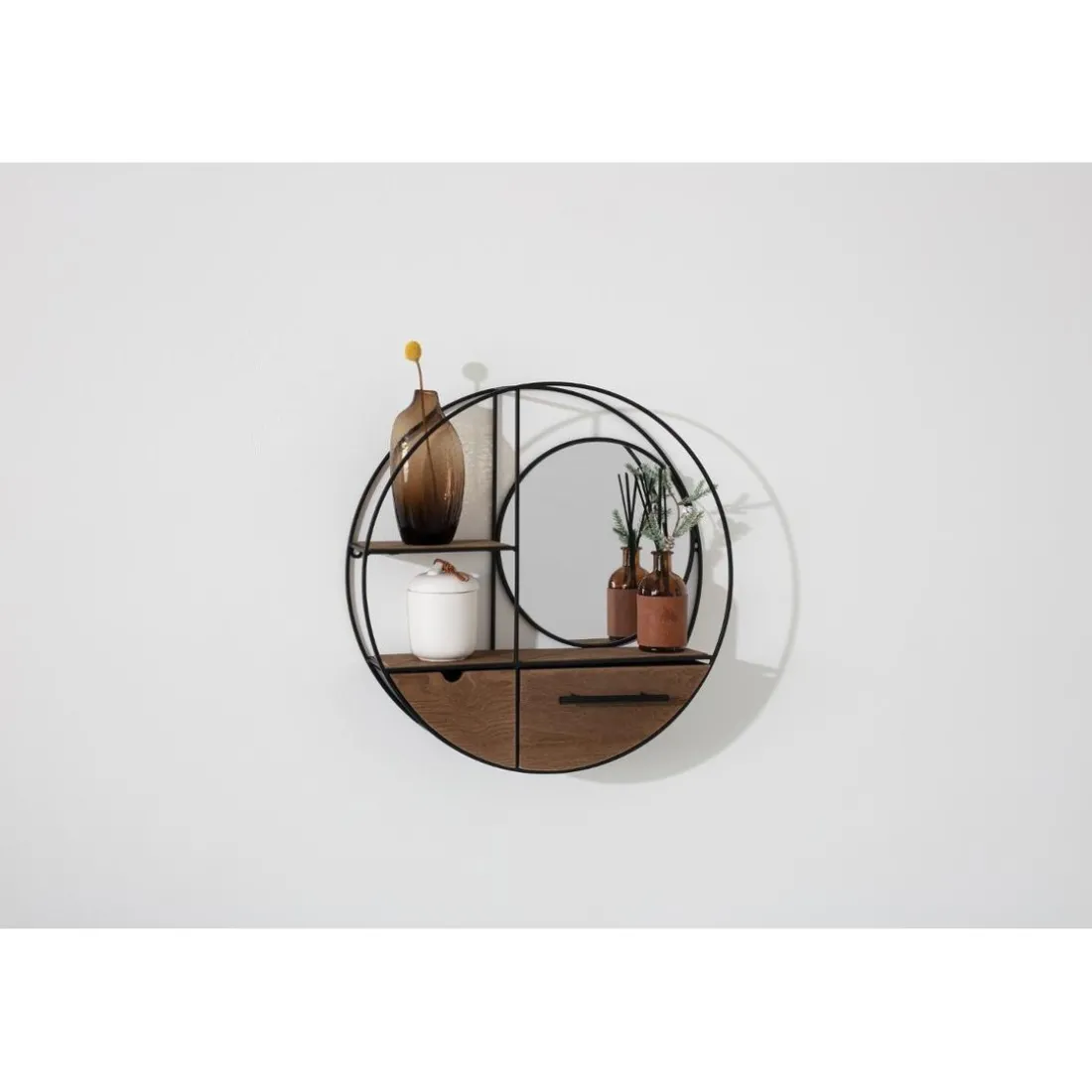 Etagère Mur Métal / MDF D52 x 12