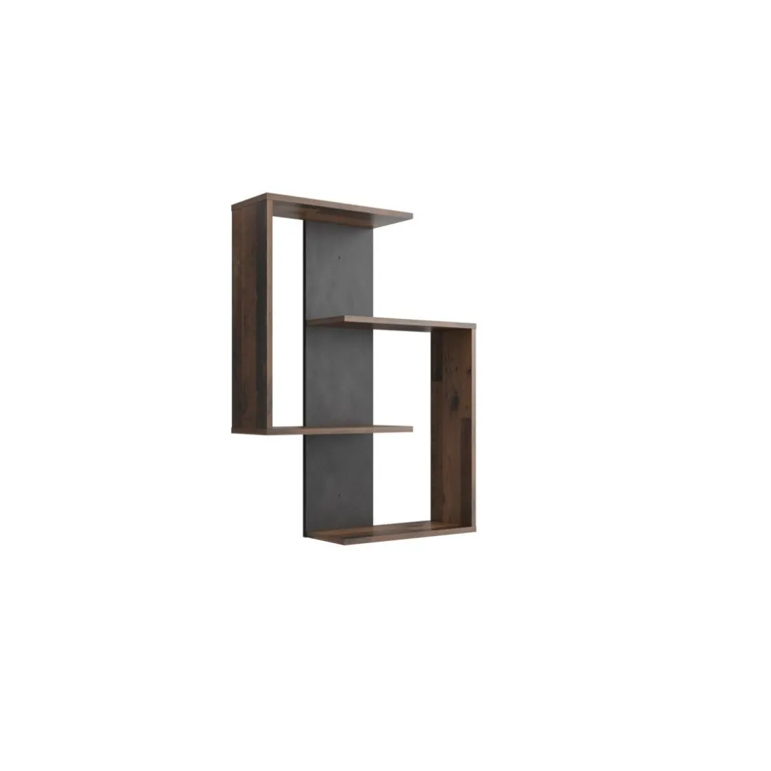 Etagère murale 2 cases KRETA décor chêne