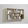 Etagère Murale 8 Cases Bois Clair CLEO