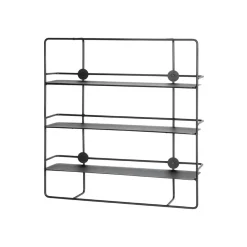 Etagère murale en métal à 3 niveaux noire