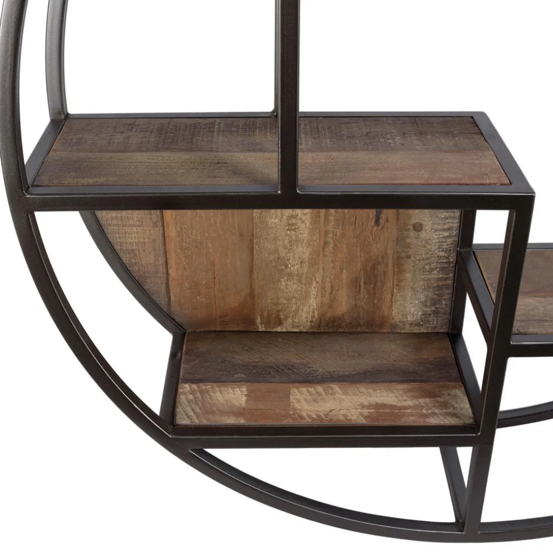 Etagère murale ronde SIXTINE 3 niveaux 3 niches