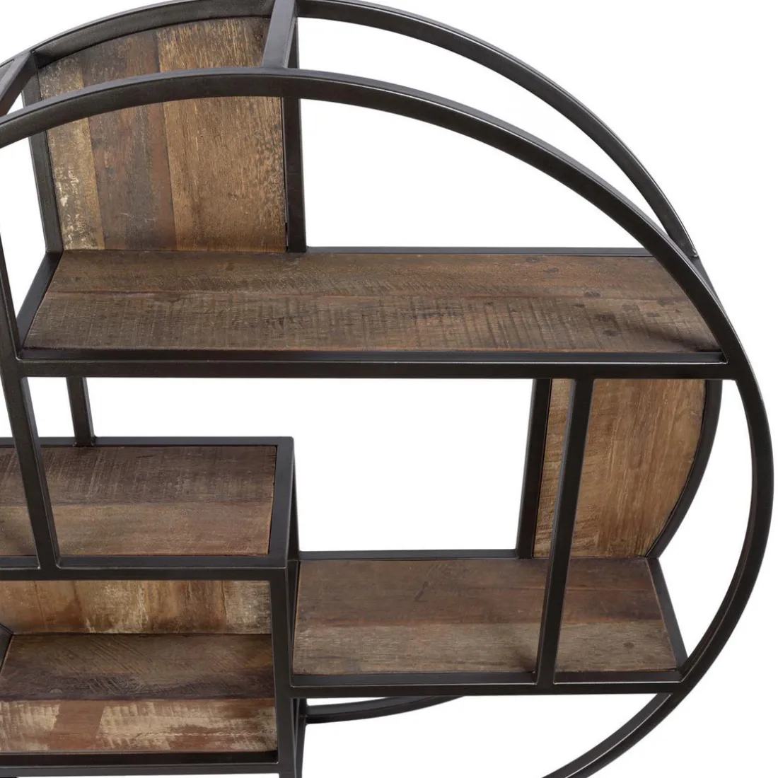 Etagère murale ronde SIXTINE 3 niveaux 3 niches