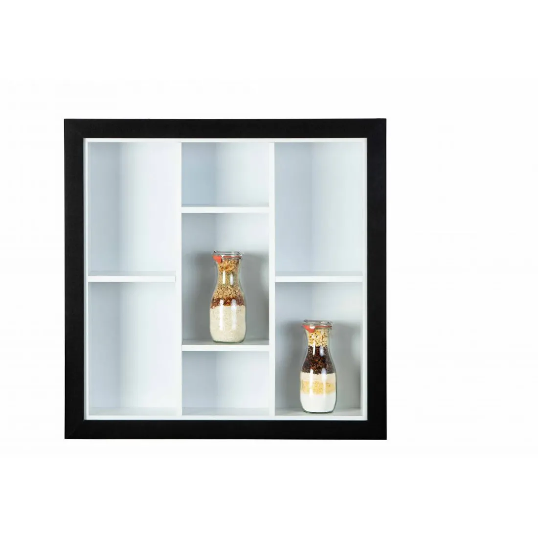 Etagère Murale Septem Noir Et Blanc