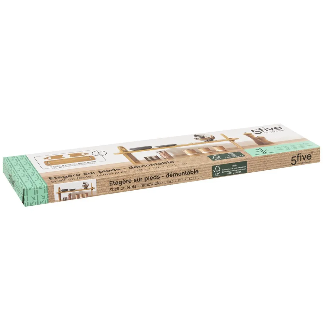 Etagère sur pied en bambou