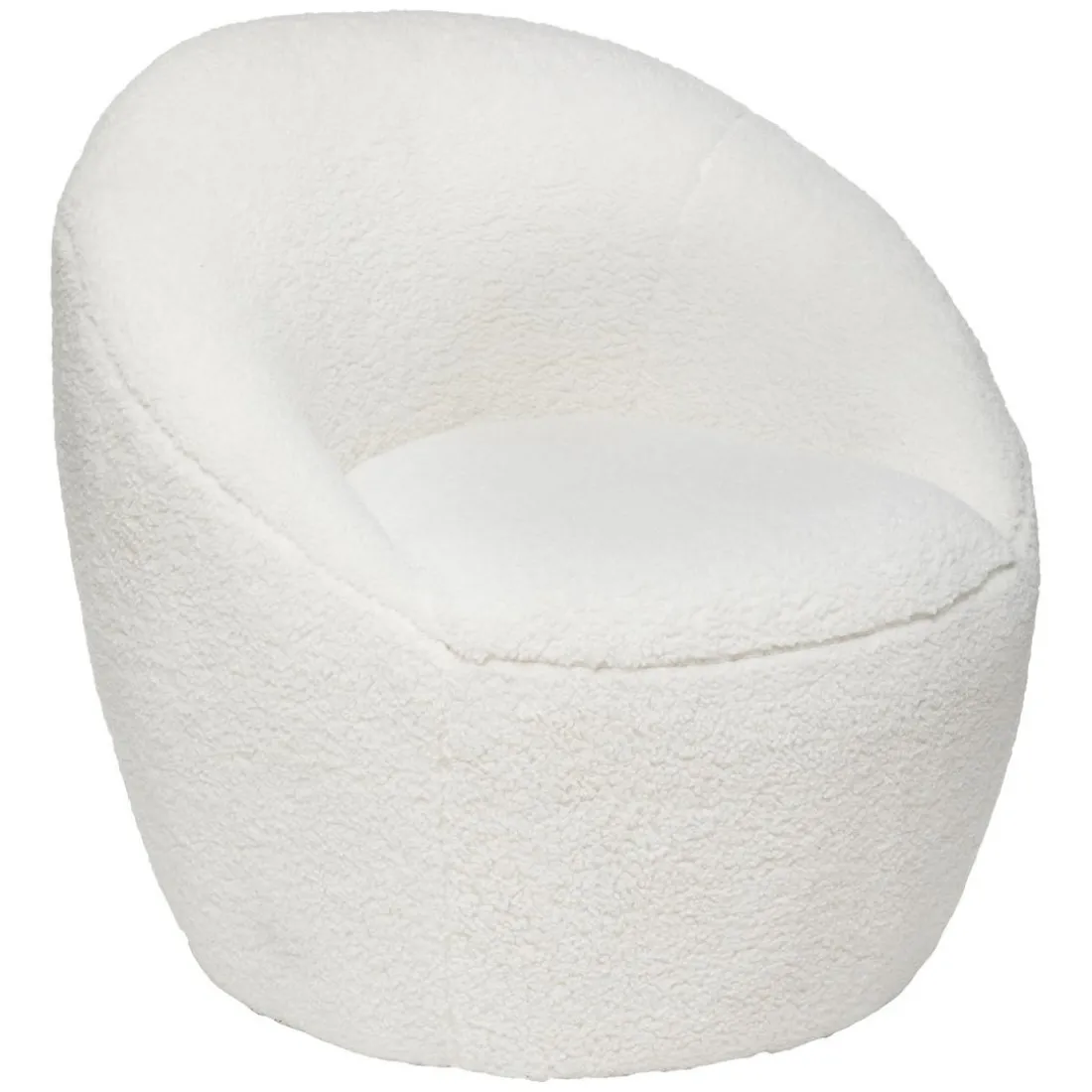 Fauteuil A Bouclettes Romi Blanc