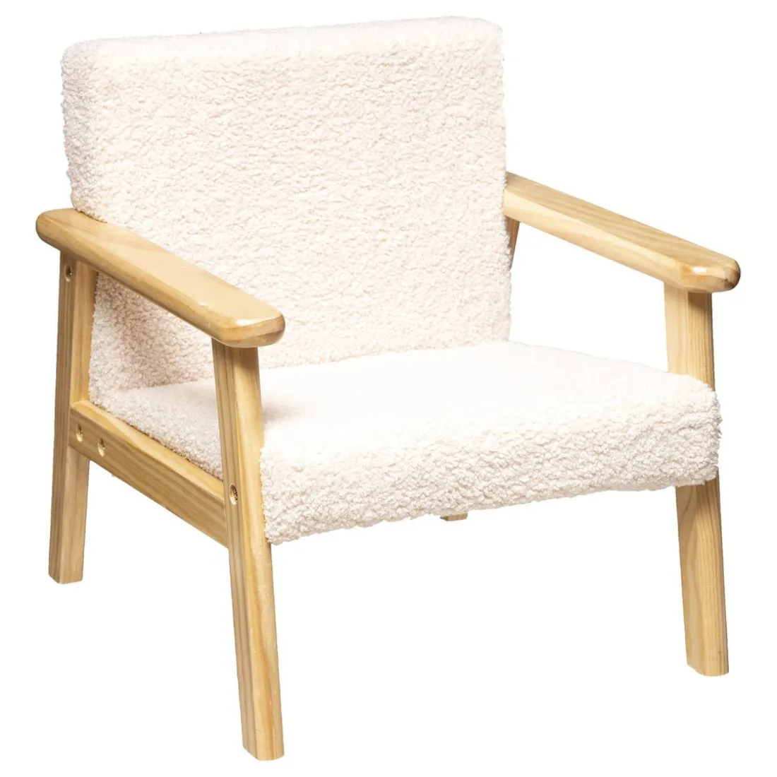 Fauteuil Basile Ecru Blanc