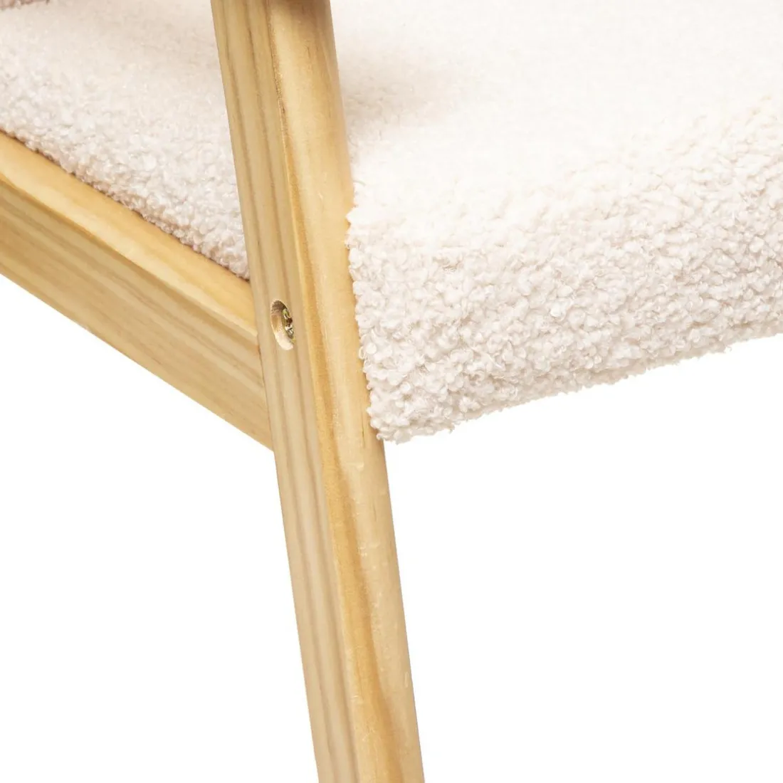 Fauteuil Basile Ecru Blanc
