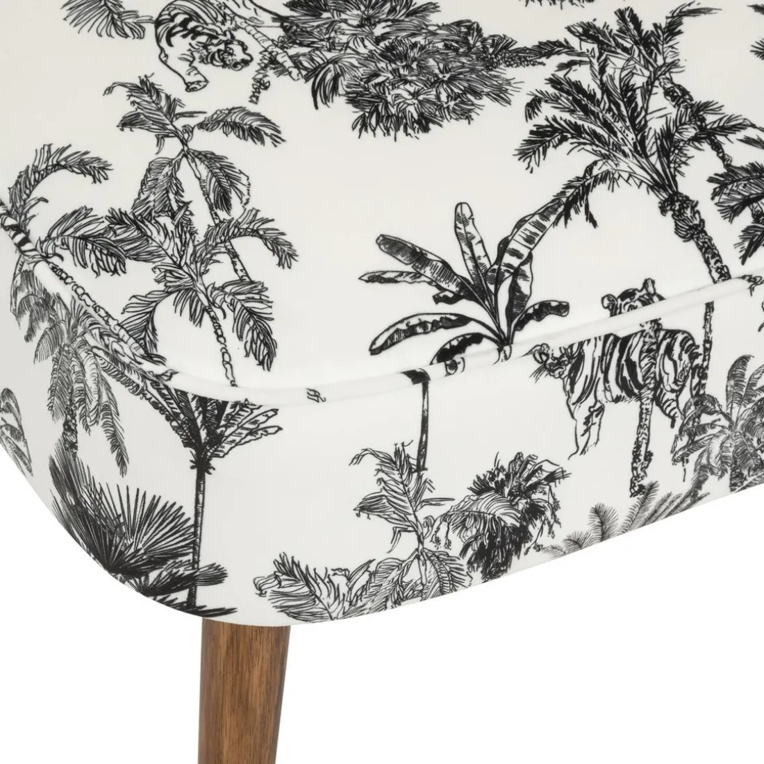 Fauteuil bois et hévéa noir et blanc