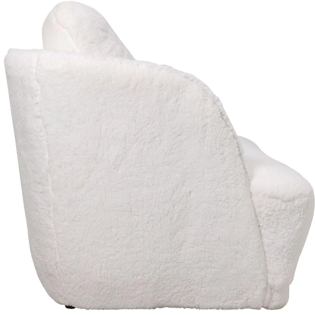 Fauteuil cosy Furdol Tissu Effet peau de mouton Crème