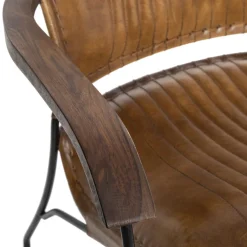 Fauteuil Cuir HOPER Cognac