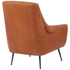Fauteuil cuir marron