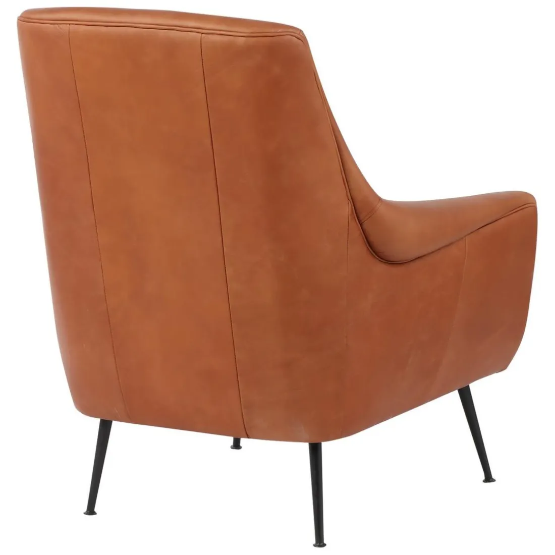 Fauteuil cuir marron