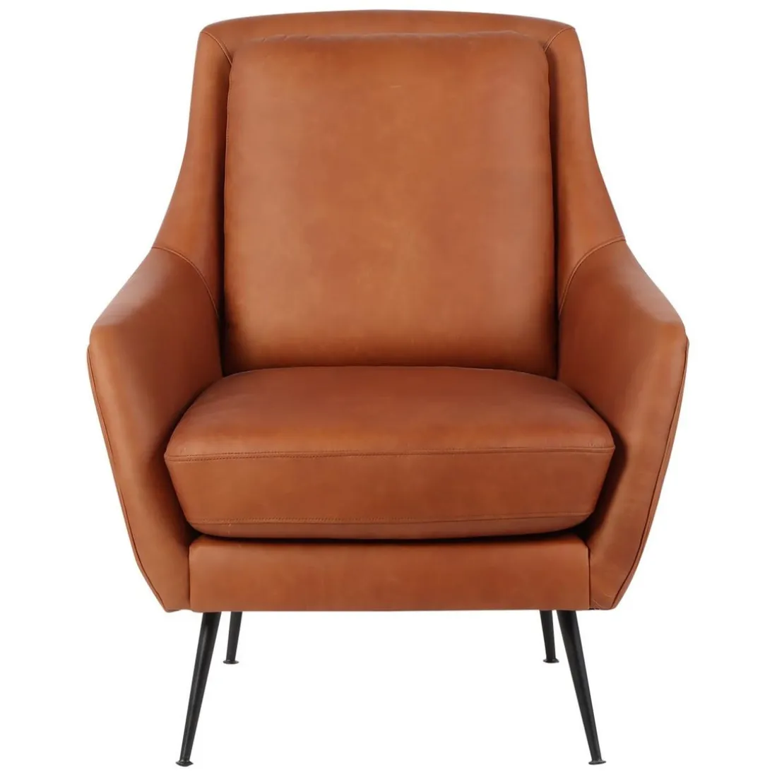 Fauteuil cuir marron