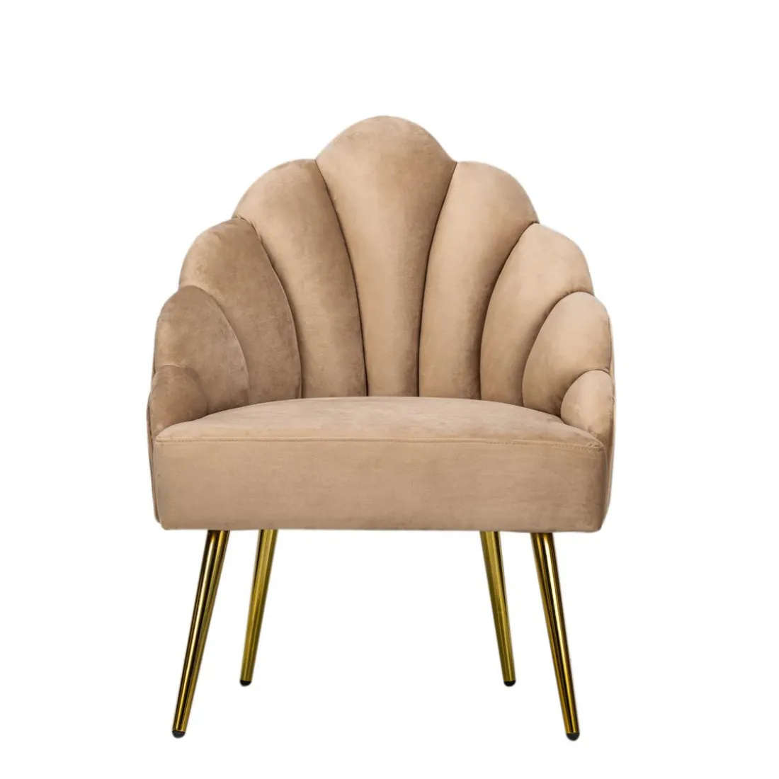 Fauteuil de Salon Design Pieds Métal BOLGE-BEIGE