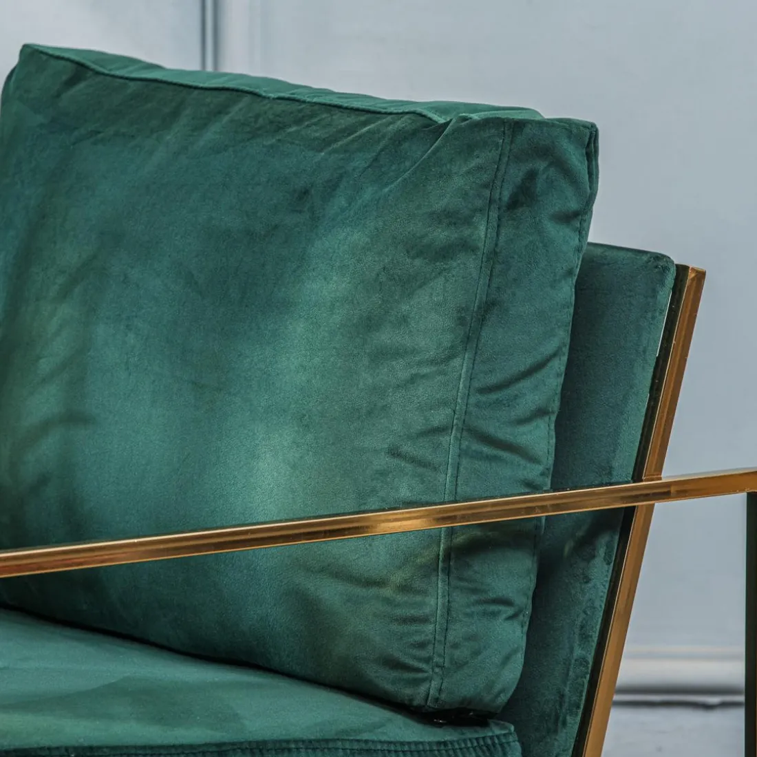 Fauteuil de Salon Design Vert Pieds Metal