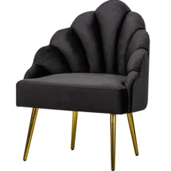Fauteuil de Salon Design Pieds Metal BOLGE-NOIR