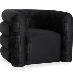Fauteuil design Dossipa Tissu texturé Noir