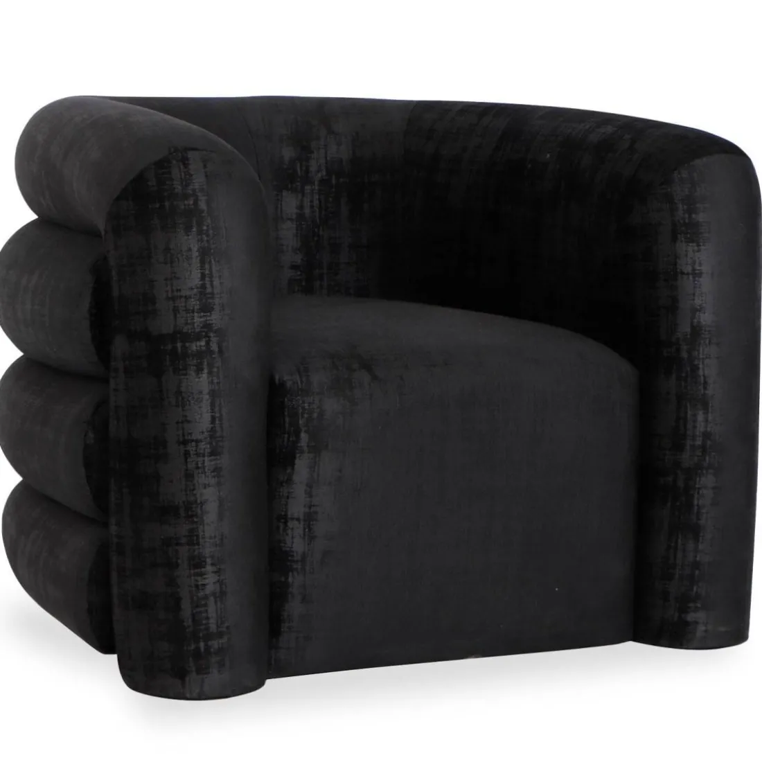Fauteuil design Dossipa Tissu texturé Noir
