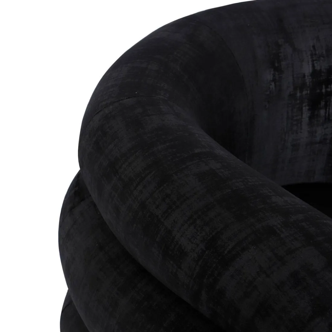 Fauteuil design Dossipa Tissu texturé Noir