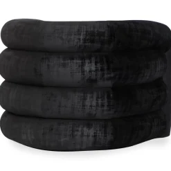 Fauteuil design Dossipa Tissu texturé Noir