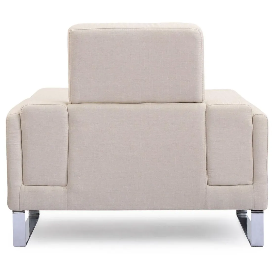 Fauteuil Design Tissu Beige BATO