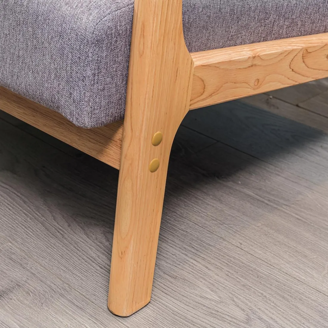 Fauteuil en bois massif Gris