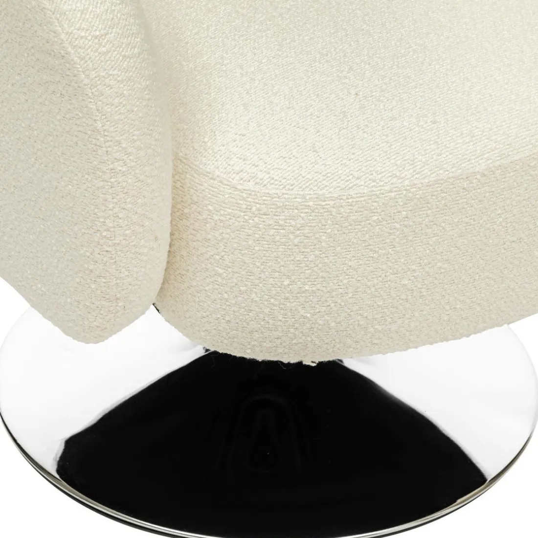 Fauteuil en bouclette blanc