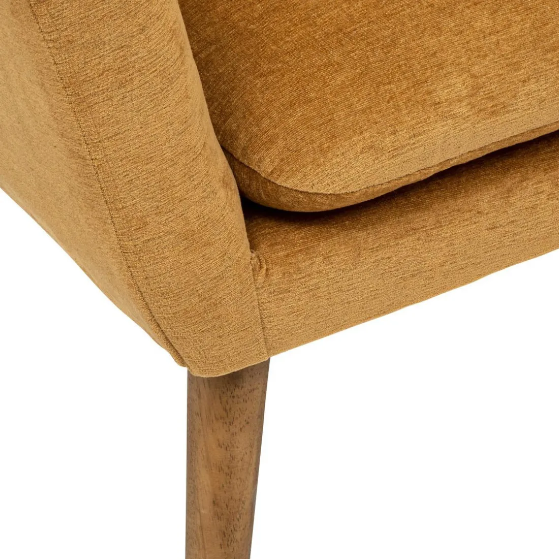 Fauteuil en hévéa ocre
