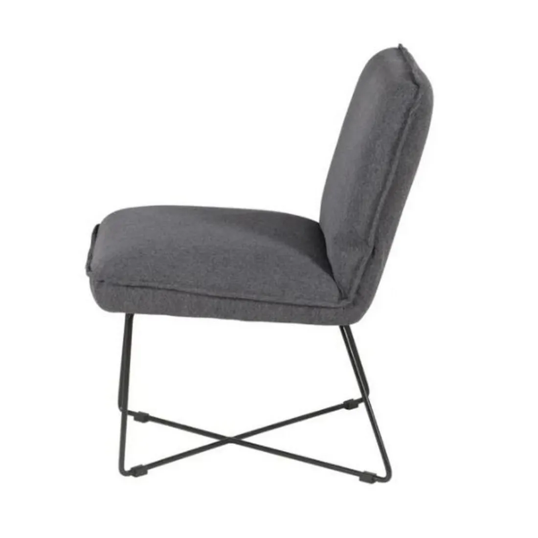 Fauteuil en tissu gris foncé