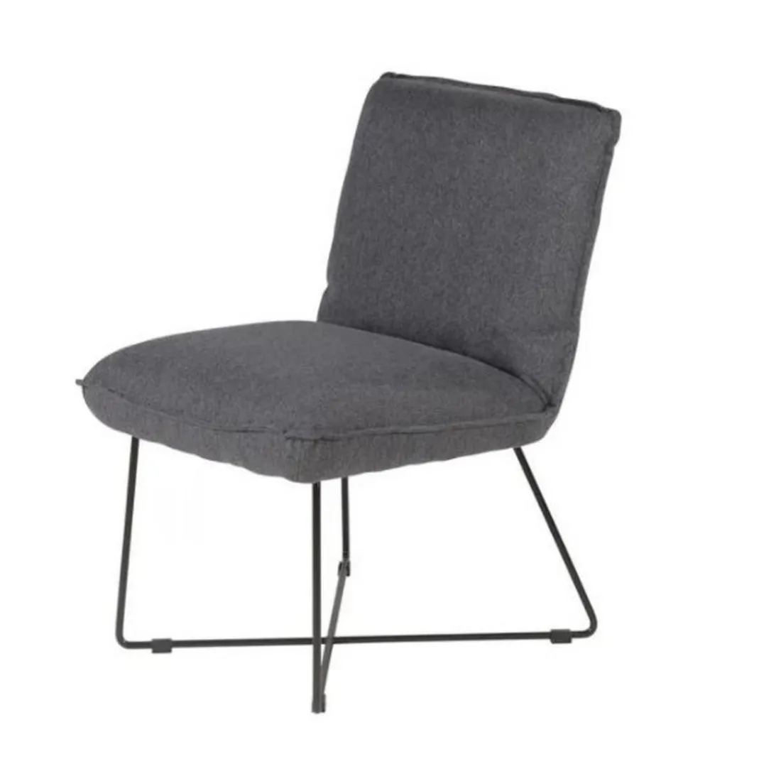 Fauteuil en tissu gris foncé