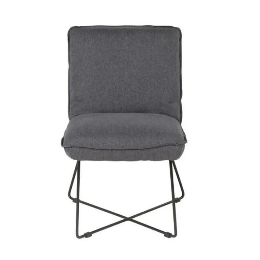 Fauteuil en tissu gris foncé