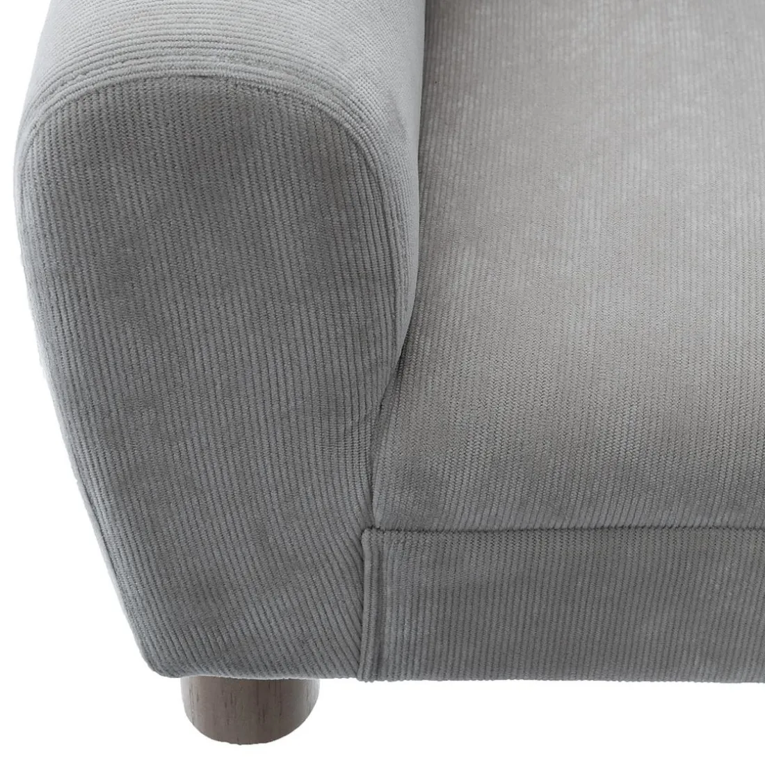 Fauteuil enfant forme animal oreilles chat, gris clair