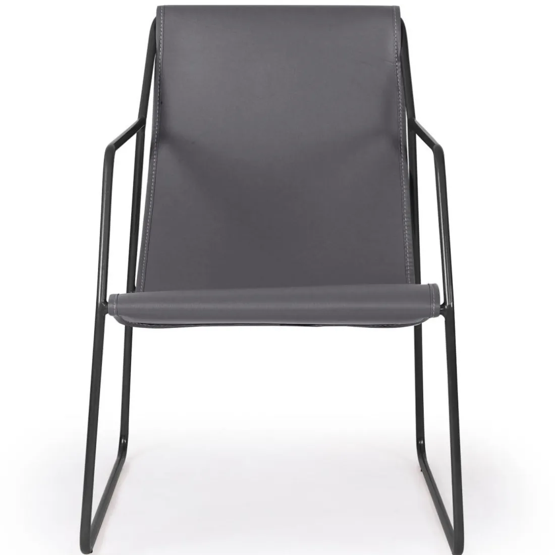 Fauteuil Gris et Piètement Or PANEL