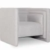 Fauteuil moderne style cubique Fredonia Tissu Gris