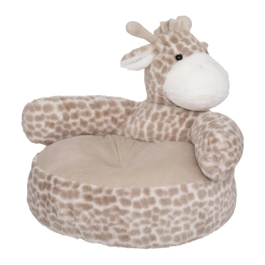 Fauteuil peluche girafe gris