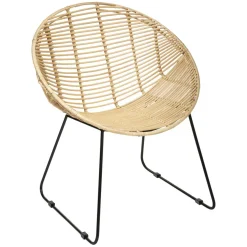 Fauteuil Rotin Rond Laora