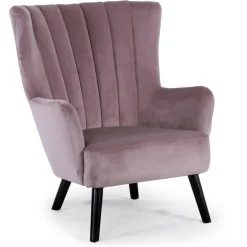 Fauteuil scandinave en Velours Rose