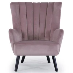 Fauteuil scandinave en Velours Rose