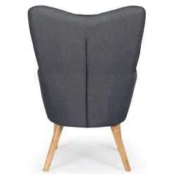 Fauteuil scandinave KLARYS Tissu Gris foncé